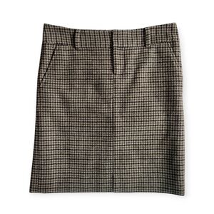 Y2K Juicy Couture Wool Houndstooth Mini Skirt Small Pencil